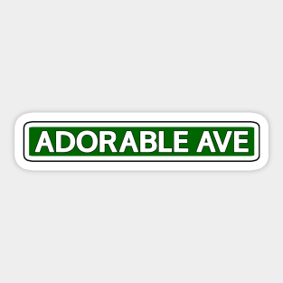 Adorable Ave Street Sign Sticker